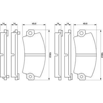 Brzdový systém Sada brzdových destiček, kotoučová brzda, , BOSCH, 0 986 424 394