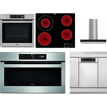 Set domácích spotřebičů WHIRLPOOL AKZ9 9480 IX + WHIRLPOOL AKT 8130/NE + WHIRLPOOL WHBS 62F LT K + WHIRLPOOL ABSOLUTE AMW 730 IX + WHIRLPOOL WSBO 3O34 PF X