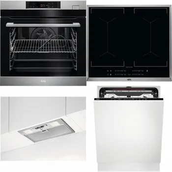 Set domácích spotřebičů AEG BSK782380M + AEG Mastery DoubleBridge IKE64450XB + AEG DGB3523S + AEG FSE74707P