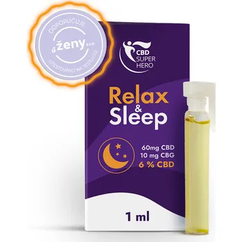 CBD Relax & Sleep vzorek 6% CBD/CBG olej full spectrum, 60 mg CBD, 1 ml