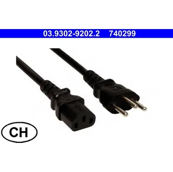 Síťový kabel,plnicí-/odvzduš.jednotka (brzd.hydraul.), , ATE, 03.9302-9202.2
