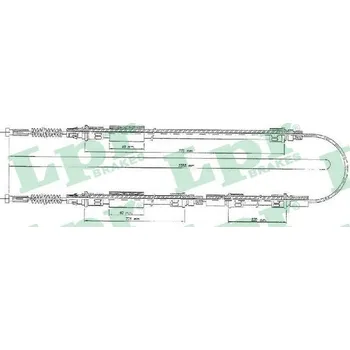 Lanko parkovací brzdy Tažné lanko, parkovací brzda, , 6166968, LPR, C0278B