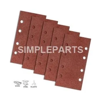 Autodílna Papíry brusné s dírami 93 x 185 mm, K180, 5ks, , TOPEX, 55H741