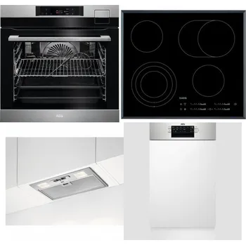 Set domácích spotřebičů AEG BSK792380M + AEG Mastery DirectTouch HK654070FB + AEG DGB3523S + AEG Mastery MaxiFlex FEE73517PM