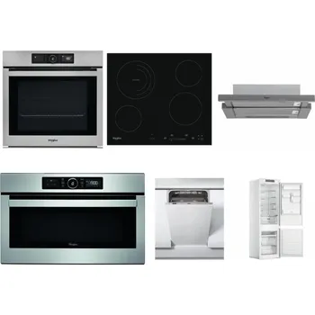 Set domácích spotřebičů WHIRLPOOL AKZ9 9480 IX + WHIRLPOOL AKT 8900 BA + WHIRLPOOL AKR 749/1 IX + WHIRLPOOL ABSOLUTE AMW 730 IX + WHIRLPOOL WSIC 3M27 C + WHIRLPOOL WHC18 T311