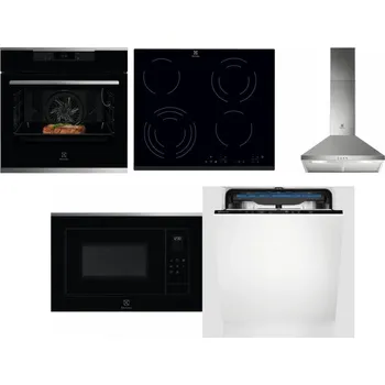 Set domácích spotřebičů ELECTROLUX KOEBP39X + ELECTROLUX EHF6343FOK + ELECTROLUX LFC316X + ELECTROLUX LMS4253TMX + ELECTROLUX EES48200L