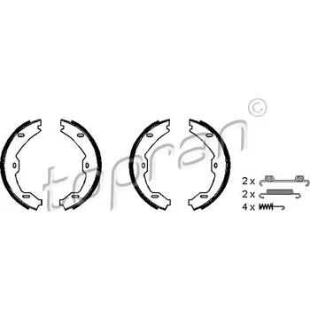 Brzdová čelist Sada brzdových čelistí, parkovací brzda, , 2204200520, A2204200520, TOPRAN, 407 761