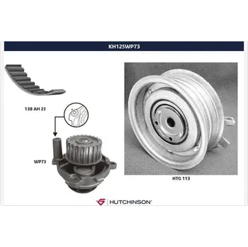 Rozvod motoru Vodni pumpa + sada ozubeneho remene, , HUTCHINSON, KH 125WP73