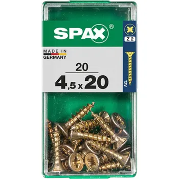 Vrut SPAX Vrut 4,5x20, zápustná hlava, PZ, YELLOX, 20 ks (S)