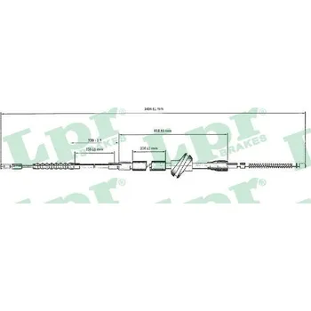 Lanko parkovací brzdy Tažné lanko, parkovací brzda, , 4A0609721B, LPR, C0032B