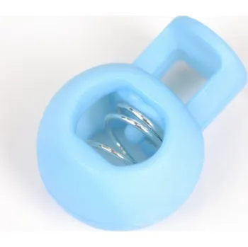 Plastová brzdička kulatá 9 mm světle modrá - balení 10 ks
