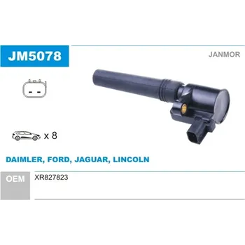 Zapalovací cívka Zapalovací cívka, , XR827823, JANMOR, JM5078