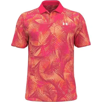 Under Armour Iso-Chill Print Palm pánské polo, růžové pánské, S