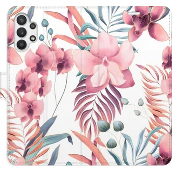 Pouzdro na mobilní telefon Flipové pouzdro iSaprio - Pink Flowers 02 - Samsung Galaxy A32 5G