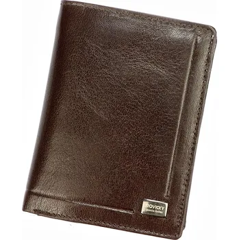 Peněženka Pánská kožená peněženka Rovicky PC-104-BAR RFID hnědá