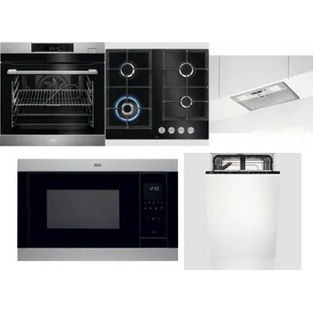 Set domácích spotřebičů AEG BSK782380M + AEG Mastery SpeedBurner HKB64420NB + AEG DGB3523S + AEG Mastery MSB2547D-M + AEG Mastery GlassCare FSE73407P