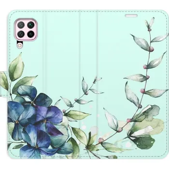 Pouzdro na mobilní telefon Flipové pouzdro iSaprio - Blue Flowers - Huawei P40 Lite