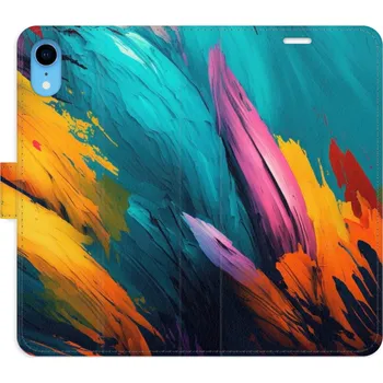 Pouzdro na mobilní telefon Flipové pouzdro iSaprio - Orange Paint 02 - iPhone XR