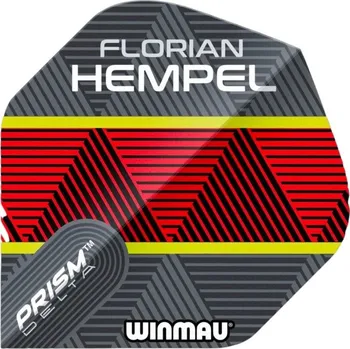 Příslušenství pro šipky Winmau Letky Prism Delta - Florian Hempel - Grey & Red W6915.260