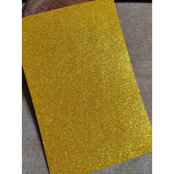 Pěnová guma Moosgummi s glitry 20x30 cm barva zlatá