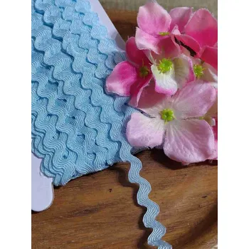 Krajka Hadovka šíře 5 mm modrá světlá