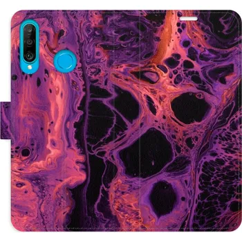 Pouzdro na mobilní telefon Flipové pouzdro iSaprio - Abstract Dark 02 - Huawei P30 Lite