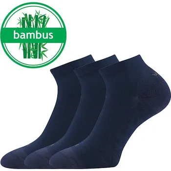 Dámské ponožky VOXX Ponožky nízké bambusové BENG s masážním chodidlem TMAVĚ MODRÉ (3 páry) 35-38 119609