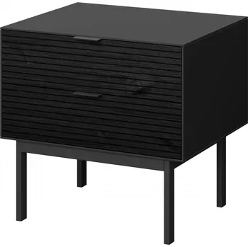 Noční stolek Nábytek PEGAS s.r.o. Noční stolek SEAN, Černá/Masiv černá