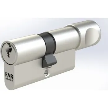 Vložka do dveří Vložka cylindrická knoflíková FAB 3.02/DKmNs 30mm+prodloužení Nikl Rozměr: 30+30K