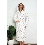 Župan dámský COCOON model W02-3013 s kapucí vzor srdíčka - 2XL
