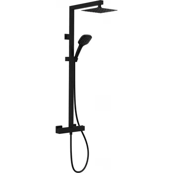 Sprchový set #N/A Sprchový sloup ARECO-E BLACK MAT ECOAIR s termostatickou baterií (ABTHE)
