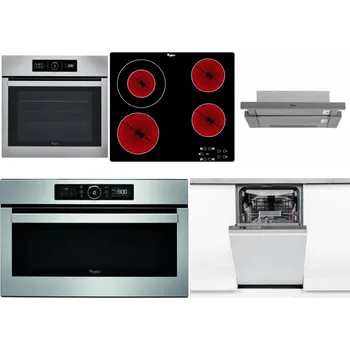 Set domácích spotřebičů WHIRLPOOL ABSOLUTE AKZ9 6230 IX + WHIRLPOOL AKT 8130/NE + WHIRLPOOL AKR 749/1 IX + WHIRLPOOL ABSOLUTE AMW 730 IX + WHIRLPOOL WSIO 3O34 PFE X