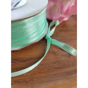 Stuha Atlasová stuha oboulící šíře 4 mm tyrkys světlý