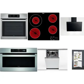 Set domácích spotřebičů WHIRLPOOL ABSOLUTE AKZ9 6230 IX + WHIRLPOOL AKT 8130/NE + WHIRLPOOL AKR 62F LT K + WHIRLPOOL ABSOLUTE AMW 730 IX + WHIRLPOOL WSIO 3O34 PFE X + WHIRLPOOL ART 65031