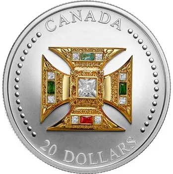 Stříbrná mince 1 Oz St. Edward's Crown (Koruna sv. Eduarda) Gilded PROOF