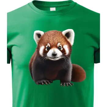 Chlapecké tričko Dětské triko Červená panda 2, Barva Zelená, Velikost 122 cm/6 roků, Canvas Dětské tričko Bezvatriko.cz 1813