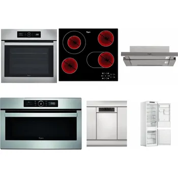 Set domácích spotřebičů WHIRLPOOL ABSOLUTE AKZ9 6230 IX + WHIRLPOOL AKT 8190/BA + WHIRLPOOL AKR 5390/1 IX + WHIRLPOOL ABSOLUTE AMW 730 IX + WHIRLPOOL WSBO 3O34 PF X + WHIRLPOOL WHC18 T311