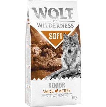 2x12kg Wolf of Wilderness Senior "Soft - Wide Acres" - kuřecí