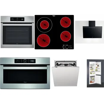 Set domácích spotřebičů WHIRLPOOL ABSOLUTE AKZ9 6230 IX + WHIRLPOOL AKT 8130/NE + WHIRLPOOL AKR 62F LT K + WHIRLPOOL ABSOLUTE AMW 730 IX + WHIRLPOOL WIC 3C33 PFE + WHIRLPOOL ART 65031