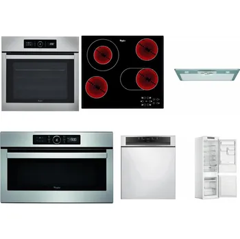 Set domácích spotřebičů WHIRLPOOL ABSOLUTE AKZ9 6230 IX + WHIRLPOOL AKT 8190/BA + WHIRLPOOL AKR 650/1 IX + WHIRLPOOL ABSOLUTE AMW 730 IX + WHIRLPOOL WBC 3C34 PF X + WHIRLPOOL WHC18 T311