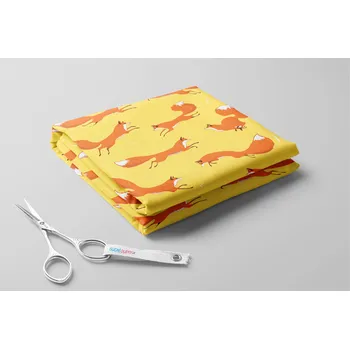 Softshell zimní, Lišky a větvičky Barva: Žlutá