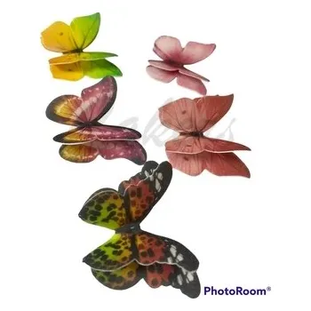 Čokoláda Dekorace z jedlého papíru Motýlci 3D (2 ks)