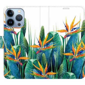 Pouzdro na mobilní telefon Flipové pouzdro iSaprio - Exotic Flowers 02 - iPhone 13 Pro