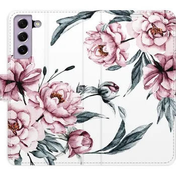 Pouzdro na mobilní telefon Flipové pouzdro iSaprio - Pink Flowers - Samsung Galaxy S21 FE 5G
