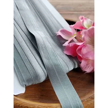 Textilie Lemovací pruženka půlená šíře 20 mm šedá světlejší