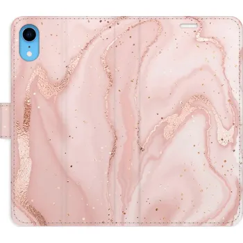 Pouzdro na mobilní telefon Flipové pouzdro iSaprio - RoseGold Marble - iPhone XR