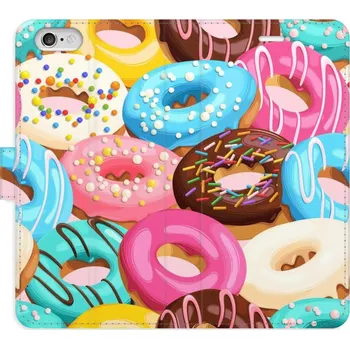 Pouzdro na mobilní telefon Flipové pouzdro iSaprio - Donuts Pattern 02 - iPhone 6/6S