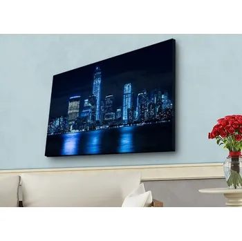 Obraz Obraz s LED osvětlením NOČNÍ MĚSTO 45 x 70 cm