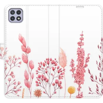 Pouzdro na mobilní telefon Flipové pouzdro iSaprio - Pink Flowers 03 - Samsung Galaxy A22 5G