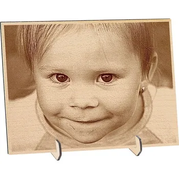 Dárkový potravinový koš Fotka na dřevo 20x15 cm S textem